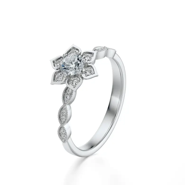 Pierścionek białe złoto z diamentami AJPZ_148